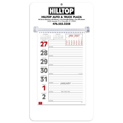 Custom Triumph® Weekly Appointment Easel Calendar-Colored Mount - White