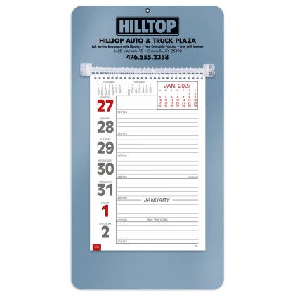 Custom Triumph® Weekly Appointment Easel Calendar-Colored Mount - Metallic blue