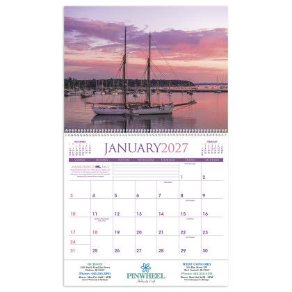 Custom Triumph® Premium Appointment Calendar - New England - Calendar view