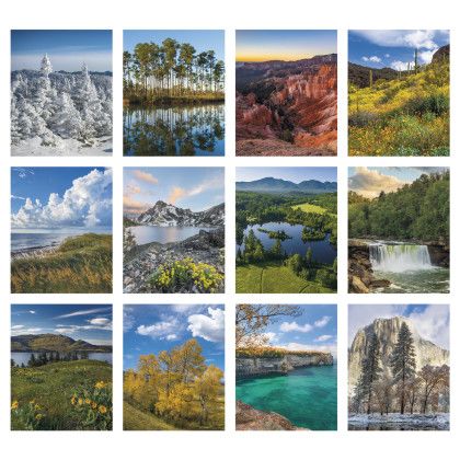 Custom Triumph® Scenic Desk Pad Calendar - Month view