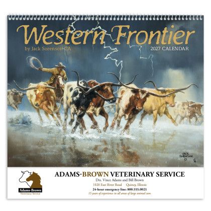 Custom Western Frontier Calendar - Spiral - Front view