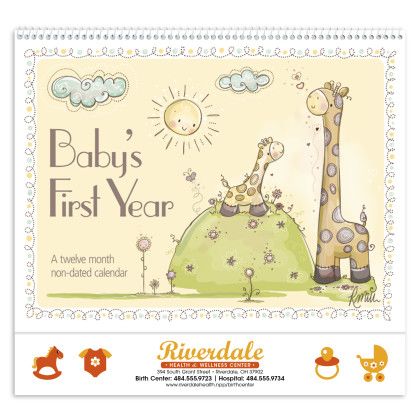 Custom Triumph® Premium Appointment Calendar - Baby's First Year - Front view