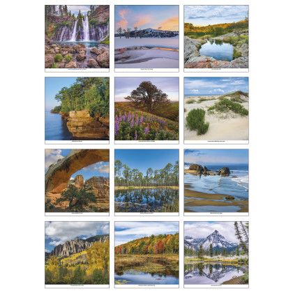 Custom Scenic America Executive Calendar - 12" x 25" - Month view