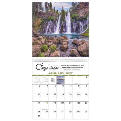 Custom Scenic America Executive Calendar - 12" x 25" - Calendar view
