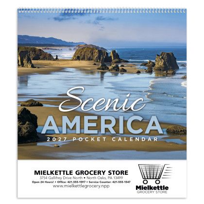 Custom Scenic America Pocket Calendar - Front view