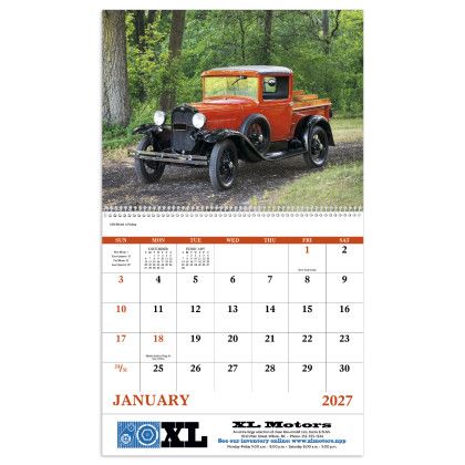 Custom Treasured Trucks - Spiral Calendar - Calendar view
