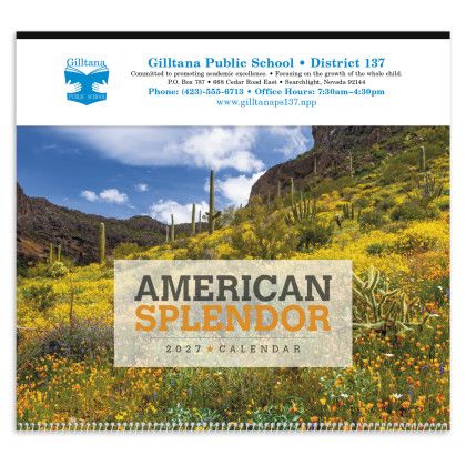 Custom Triumph® American Splendor Calendar - Spiral - Front 