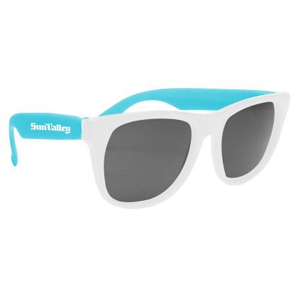 Custom Sunglasses White Frame / Color Arms - Teal 
