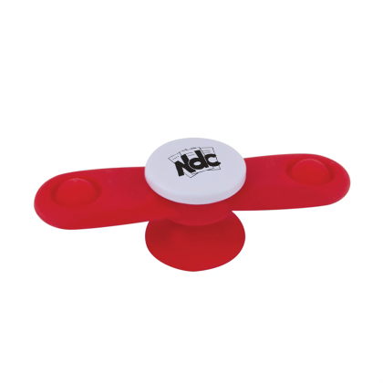 Custom Zaza Push Pop Propeller Spinner with Suction Cup - Red Top View 