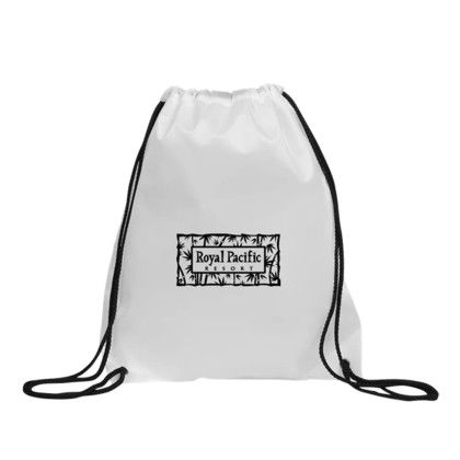 Custom Capella Recycled Drawcord Bag - White Custom Capella Recycled Drawcord Bag - White