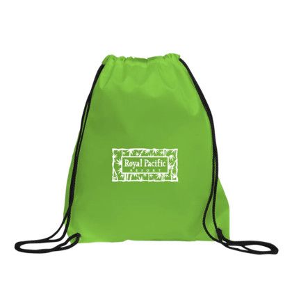 Custom Capella Recycled Drawcord Bag - Lime Green Custom Capella Recycled Drawcord Bag - Lime Green