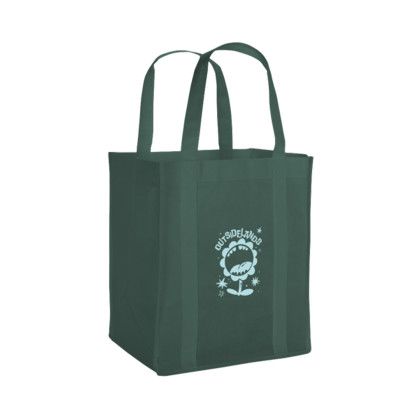 Custom Vespera Recycled Non-Woven Tote with Bottom Insert - Forest Green Custom Vespera Recycled Non-Woven Tote with Bottom Insert - Forest Green