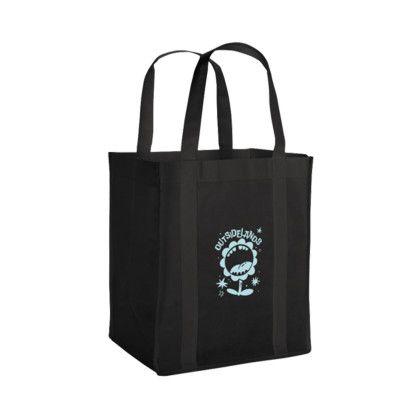 Custom Vespera Recycled Non-Woven Tote with Bottom Insert - Black Custom Vespera Recycled Non-Woven Tote with Bottom Insert - Black