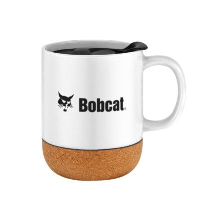 Custom Fairbank 12 oz Cork Base Ceramic Mug - White Custom Fairbank 12 oz Cork Base Ceramic Mug - White
