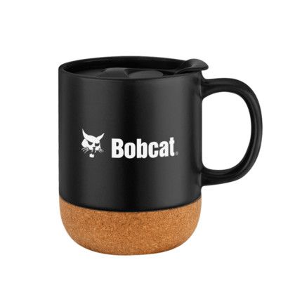 Custom Fairbank 12 oz Cork Base Ceramic Mug - Black Custom Fairbank 12 oz Cork Base Ceramic Mug - Black