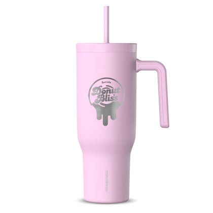 Custom 40 oz. Hydrapeak Voyager Travel Mug - Cotton Pink