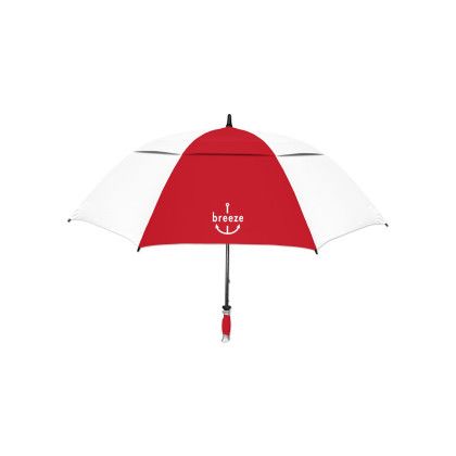Custom Hurricane Vented Pro Golf Umbrella - Red/white Custom Hurricane Vented Pro Golf Umbrella - Red/white