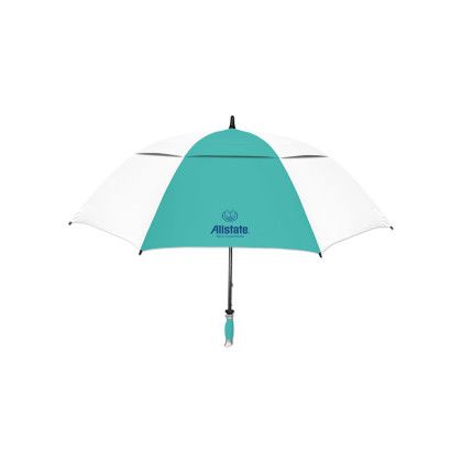 Custom Hurricane Vented Pro Golf Umbrella - Teal/white Custom Hurricane Vented Pro Golf Umbrella - Teal/white
