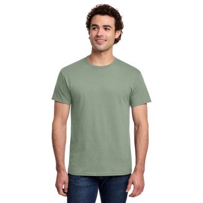 Custom Gildan Light Cotton Tee Shirt - Sage Green Custom Gildan Light Cotton Tee Shirt - Sage Green