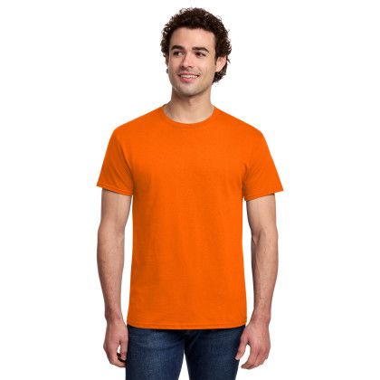 Custom Gildan Light Cotton Tee Shirt - Safety Orange Custom Gildan Light Cotton Tee Shirt - Safety Orange