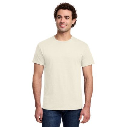 Custom Gildan Light Cotton Tee Shirt - Natural Custom Gildan Light Cotton Tee Shirt - Natural