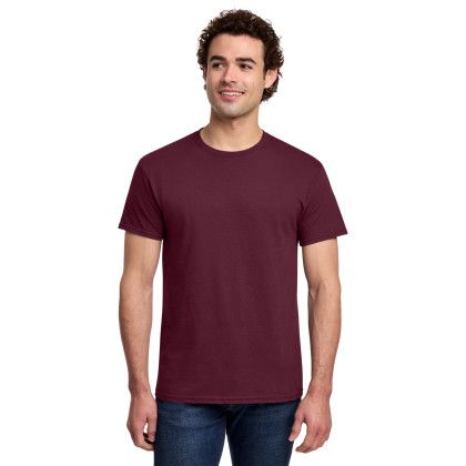 Custom Gildan Light Cotton Tee Shirt - Maroon Custom Gildan Light Cotton Tee Shirt - Maroon
