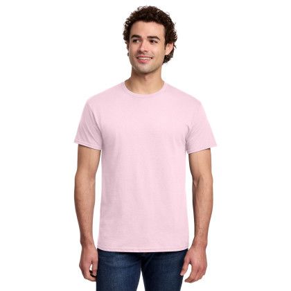 Custom Gildan Light Cotton Tee Shirt - Light Pink Custom Gildan Light Cotton Tee Shirt - Light Pink