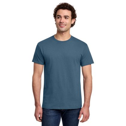 Custom Gildan Light Cotton Tee Shirt - Indigo Blue Custom Gildan Light Cotton Tee Shirt - Indigo Blue