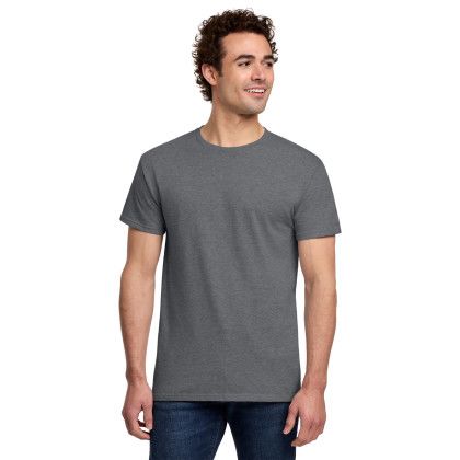 Custom Gildan Light Cotton Tee Shirt - Graphite Heather Gray Custom Gildan Light Cotton Tee Shirt - Graphite Heather Gray