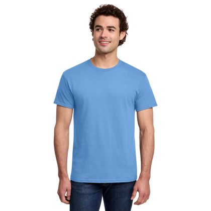 Custom Gildan Light Cotton Tee Shirt - Carolina Blue Custom Gildan Light Cotton Tee Shirt - Carolina Blue