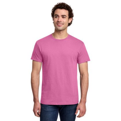 Custom Gildan Light Cotton Tee Shirt - Azalea Pink Custom Gildan Light Cotton Tee Shirt - Azalea Pink