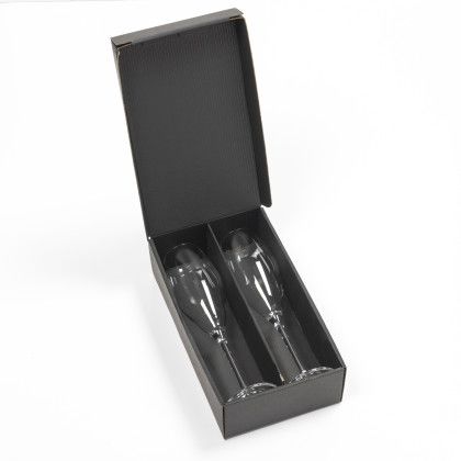 Custom Connoisseur Flute Glass - Deep Etch - 8 oz - In Box View Custom Connoisseur Flute Glass - Deep Etch - 8 oz - In Box View