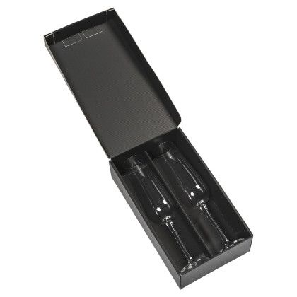 Custom Cannes Flute Glass - Deep Etch - 6.5 oz - In Box View Custom Cannes Flute Glass - Deep Etch - 6.5 oz - In Box View