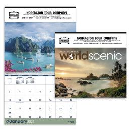 Custom Triumph World Scenic Executive Calendar Spiral Bound