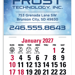 Custom Press-N-Stick Full-Color Header Standard Calendar Custom Press-N-Stick Full-Color Header Standard Calendar