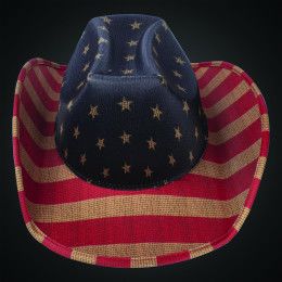 Custom Vintage Patriotic Cowboy Hat - Blank