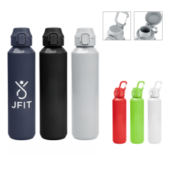 Custom 27 Oz. Travis Recycled Aluminum Bottle With Carabiner - All Colors 