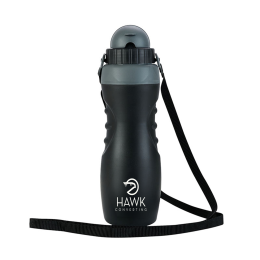 Custom Remi 18 oz.. Double Wall Polypropylene Water Bottle - Black
