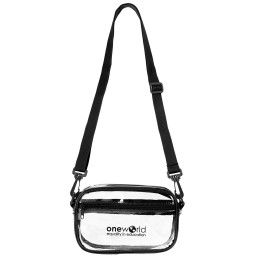 Custom Good Value Clear Recycled TPU Sling Bag - Black Custom Good Value Clear Recycled TPU Sling Bag - Black