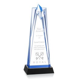 Custom Shooting Star Award - Blue Black 