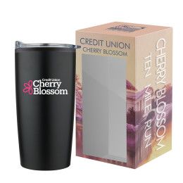 Custom Drinkware Gift Box Sets / Btl200-B x 2 single Box /With Window - Black 