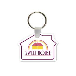 Custom House Shaped USA Made Vinyl Keychain Custom House Shaped USA Made Vinyl Keychain