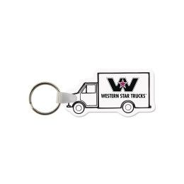 Custom Box Truck Shaped USA Made Vinyl Keychain Custom Box Truck Shaped USA Made Vinyl Keychain