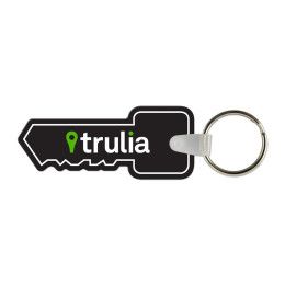Custom Key Shaped USA Made Vinyl Keychain Custom Key Shaped USA Made Vinyl Keychain