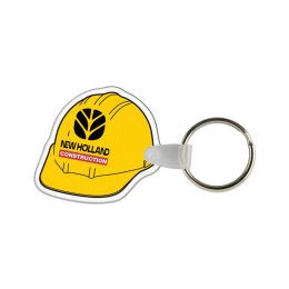 Custom Hard Hat Shaped USA Made Vinyl Keychain Custom Hard Hat Shaped USA Made Vinyl Keychain