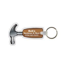 Custom Hammer Shaped USA Made Vinyl Keychain