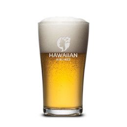 Custom Caldecott Beer Glass - Deep Etch 16 oz - Clear