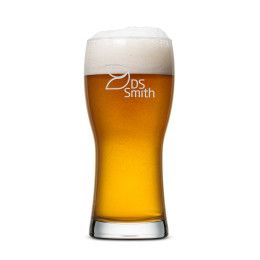 Custom Salzburg 16.5 oz Beer Glass - Deep Etch - Clear