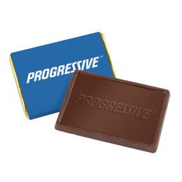 Custom Molded Chocolate Wrapper Bar with Logo