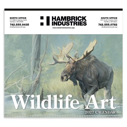 Custom Triumph® Wildlife Art Calendar - Spiral - Front view